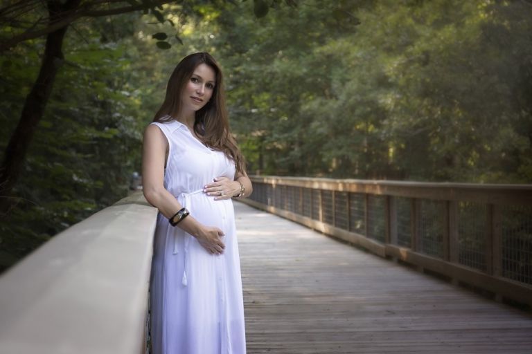 Best Atlanta Maternity photographer - Nastja photography- white dress Mcdaniel Farm Park Duluth Georgia- Atlanta Maternity Photography
