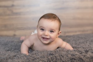 Atlanta Baby Photographer- 6 month old baby boy smiling