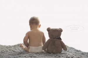 Little boy and teddy bear- Atlanta Child and Family Photographer