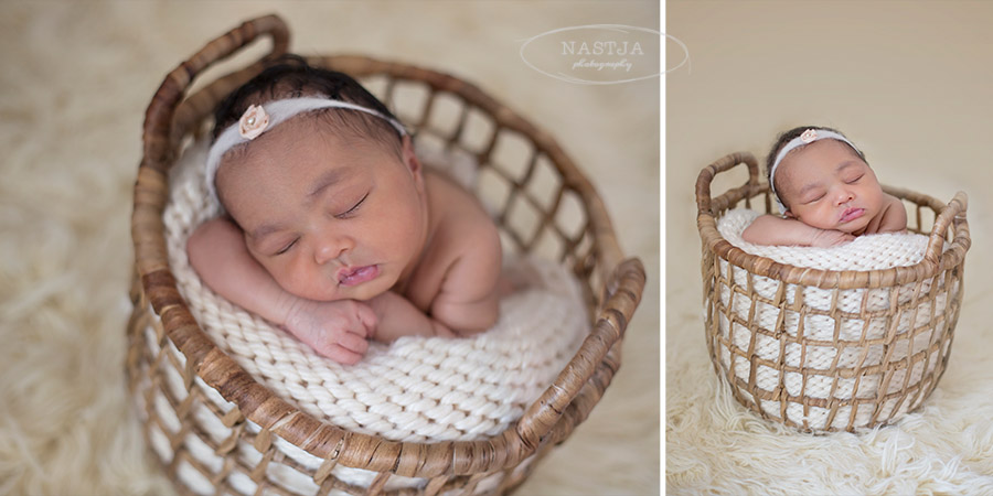 Atlanta Newborn photographer- baby in basket
