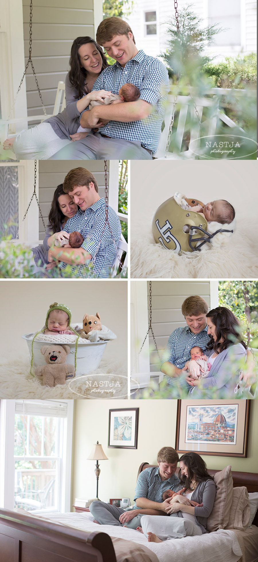 Atlanta newborn photographer- baby with family