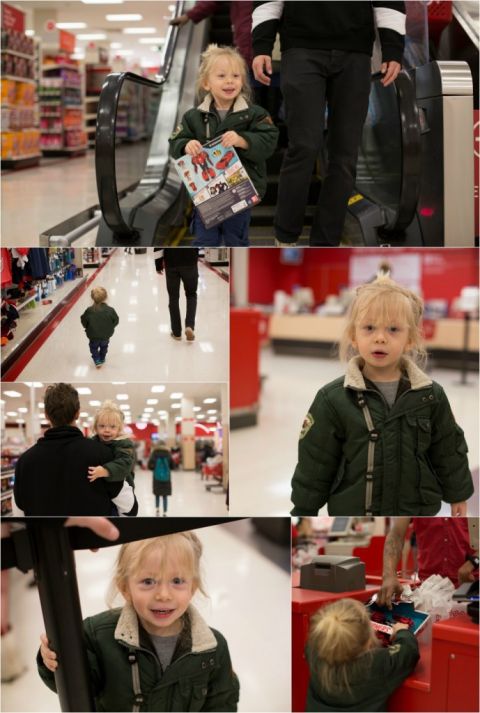 Child photographer Atlanta A day in the Life Lifestyle Photographer- target shopping - little boy shopping with dad