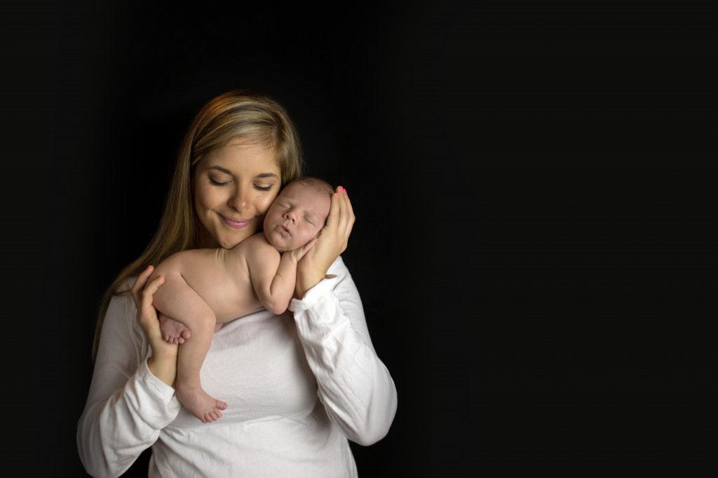 Atlanta Brookhaven Newborn Photographer- Nastja Photography- Parent and Newborn Posing baby boy