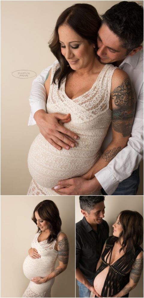 atlanta maternity photography, maternity poses in studio, red maternity dress, love, expecting baby boy, nastja photography atlanta