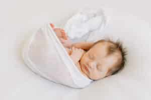 Alpharetta newborn photographer baby on blanket
