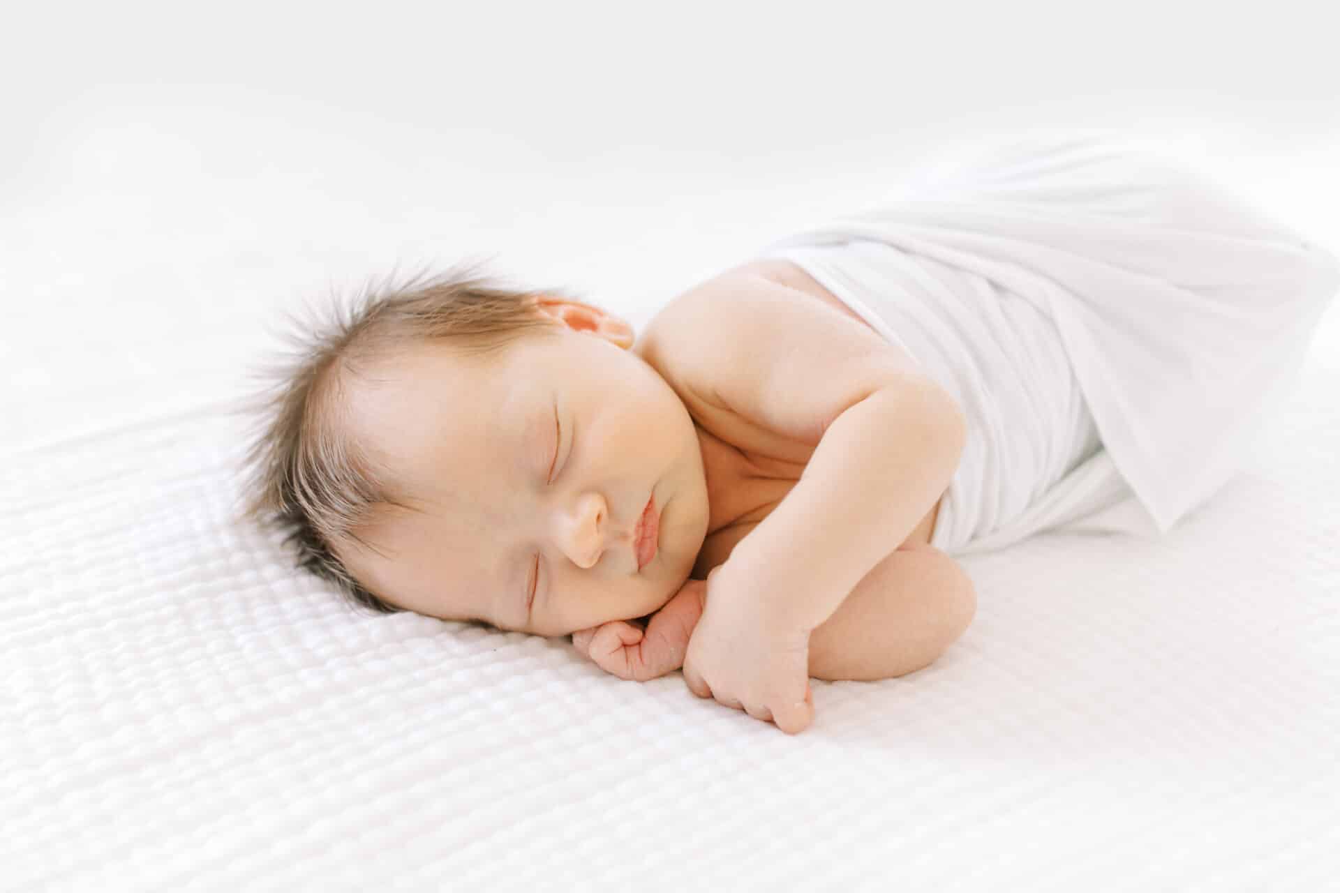 Alpharetta newborn photographer baby on blanket