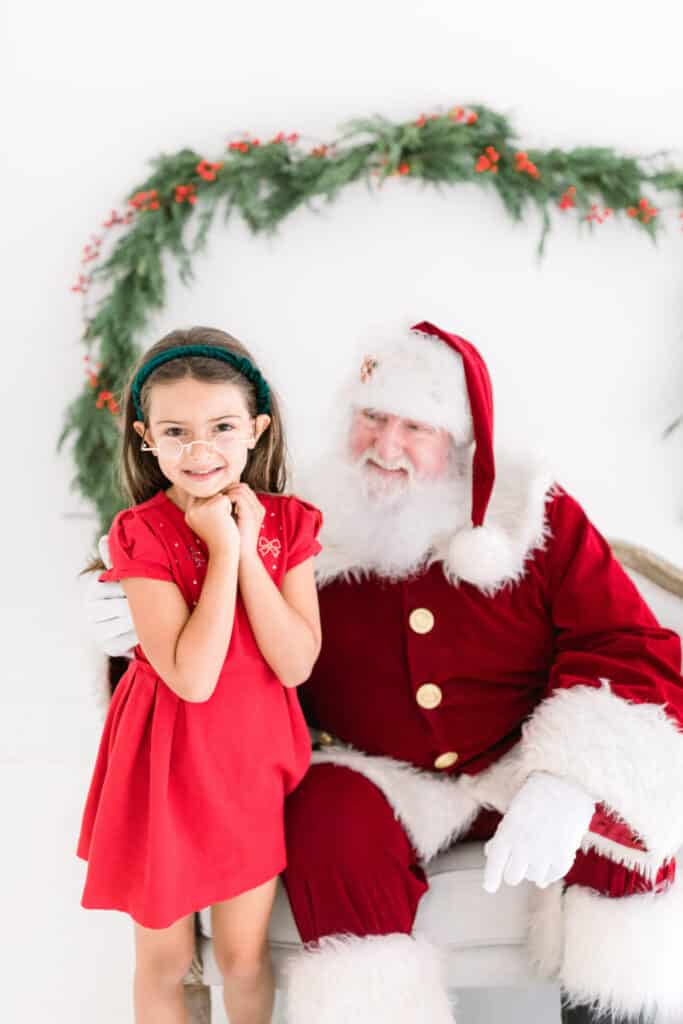 Atlanta Santa Mini Sessions - light and airy - white studio santa photos