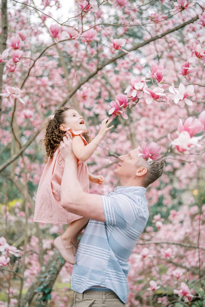 roswell family photographer, japanese magnolia atlanta