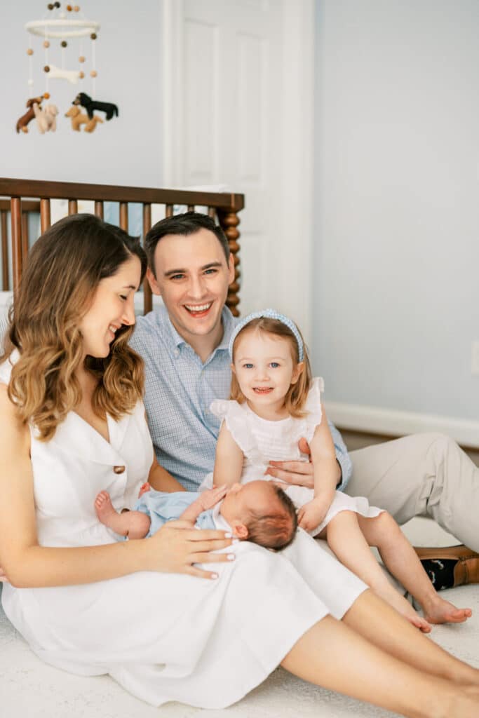 in home newborn session atlanta.